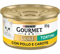 GOURMET Gold Tortini Cat Lattina Multipack 24x85G POLLO E CAROTE