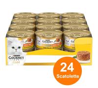 Gourmet Gold Tortini con Pollo 85 gr 24 scatolette gatto gatti cibo umido