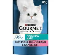 Gourmet le Perle Filettini in Salsa 85 gr Pesce dell'Oceano e gamberetti interi - confezione da 26 pezzi - Cibo umido per gatti - 1° ORDINE? scegli lo sconto BZR5 / BZR20 + 200 punti fedeltà