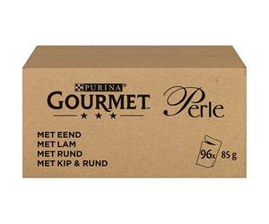 Gourmet Mini filetti di perle in Saus Kattenvoer, Natvoer met Eend, Lam, rotondo, Kip & rotondo; 96 x 85 g - (96 portiezakjes; 8,16 kg)