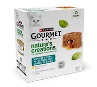 Gourmet Nature's Creation Cat Mousse Cuore di salsa 8x85 gr 4 x Pesce dell'Oceano - 4 x Pollo - 1° ORDINE? scegli lo sconto BZR5 / BZR20 + 200 punti fedeltà