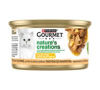 Gourmet Nature's Creations 85 gr - Tacchino, spinaci e pastinaca - Confezione da 24 pezzi - Cibo umido per gatti - 1° ORDINE? scegli lo sconto BZR5 / BZR20 + 200 punti fedeltà