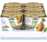 GOURMET Nature's Creations Cat Lattina Multipack 12x85G PESCE E SPINACI