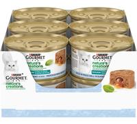 GOURMET Nature's Creations Mousse Cat Lattina Multipack 12x85G PESCE DELL'OCEANO E SPINACI