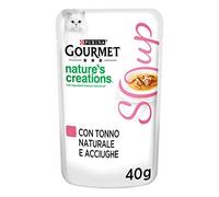 GOURMET Nature's Creations Soup Cibo Umido per Gatti Adulti con Tonno Naturale e Acciughe 32 Buste da 40g