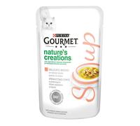 Purina Gourmet Nature's Creations Soup Umido gatto 40 gr Salmone e verdure - confezione da 32 pezzi - Cibo umido per gatti - 1° ORDINE? scegli lo sconto BZR5 / BZR20 + 200 punti fedeltà