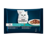 Gourmet Perle 4 x 85 g Umido per gatto - Prelibatezze di mare (4 varianti)