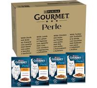 GOURMET Perle, Cibo Umido per Gatti Adulti, Filettini, 96 Buste da 85g