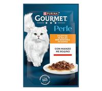 26 Pz 85g Purina Gourmet Perle Filettini in Salsa Cibo Umido per Gatti con MANZO