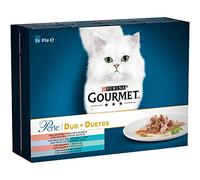 Gourmet Perle Delicias per Gatti Adulti, Patè al Tonno e Salmone, 6.8 kg, 10 Vaschette