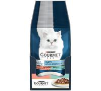 GOURMET Perle Duetti Cat Busta Multipack 26x85G SALMONE E MERLUZZO