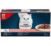 GOURMET Perle Filettini in Salsa Cat Busta Mix Carne e Pesce 60X85G