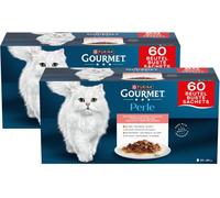 Gourmet Perle Filettini in Salsa Cat Busta Mix Carne e Pesce KIT RISPARMIO 120X85G