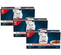 GOURMET Perle Filettini in Salsa Cat Busta Mix Carne e Pesce KIT RISPARMIO 180X85G