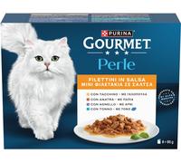 Gourmet Perle Filettini in Salsa Cat Busta Multipack 8x85G MIX CARNE E PESCE