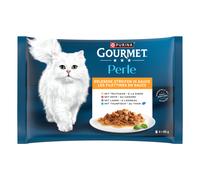 Gourmet Perle Filettini in Salsa - Mix di Carne e Tonno, 4 bustine - 340 g