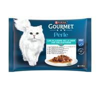 Gourmet Perle Pacco misto 4 x 85 g - Prelibatezze di mare (4 varianti)