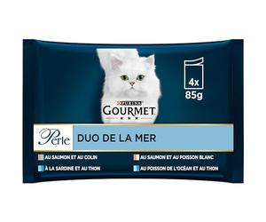 Gourmet Perle - Pasto per gatto adulto, Confezione da 12 (4 x 85gr)