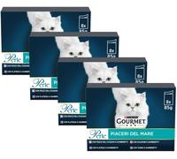 GOURMET Perle Piaceri del Mare Cat Busta Mix Pesce KIT RISPARMIO 32X85G