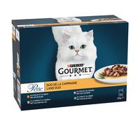 Gourmet Perle Selezione mista 12 x 85 g Alimento umido per gatti - Duo di Terra