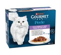 Gourmet Perle Selezione mista 12 x 85 g Alimento umido per gatti - Duo di Terra e Mare