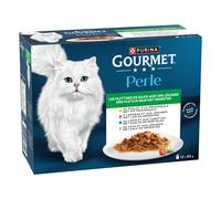 Gourmet Perle Selezione mista 12 x 85 g Alimento umido per gatti - Filettini con Verdure