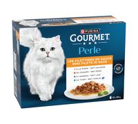Gourmet Perle Selezione mista 12 x 85 g Alimento umido per gatti - Filettini in Salsa