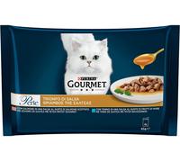GOURMET Perle Trionfo in Salsa Cat Busta Multipack 4x85G SALMONE E TONNO