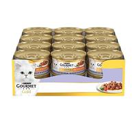 Gourmet Purina Gold Umido Gatto Dadini in Salsa con Vitello in Salsa con Verdure - 24 Lattine da 85 g Ciascuna (Confezione da 24 x 85 g)