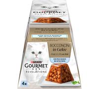 Purina Gourmet Revelations Mousse in gelatina 4x57gr - Pesce - 1° ORDINE? scegli lo sconto BZR5 / BZR20 + 200 punti fedeltà