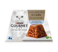 Gourmet Revelations Bocconcini 4 x 57 g Umido per gatto - Pesce bianco
