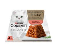 Gourmet Revelations Bocconcini 4 x 57 g Umido per gatto - Salmone