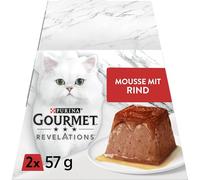 Gourmet Revelations - Mousse per gatti bagnata, con manzo, confezione da 24 (24 x 57 g)