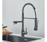 Gourmet - Rubinetto da cucina cromato estraibile - Design girevole a 360°, doppia uscita per un facile utilizzo e stile moderno, perfetto per cucine domestiche e ristoranti