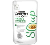 Purina Gourmet Nature's Creations Soup Umido gatto 40 gr - Pollo e Verdure - Confezione da 32 pezzi - Cibo umido per gatti - 1° ORDINE? scegli lo sconto BZR5 / BZR20 + 200 punti fedeltà