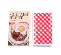 Gourmet Tarot Cards, Psychological Board Game, 80-Card Portable Divination Tool Game, Reusable Insight Compact Kit, Interactive Spiritual Accessory, for Future Past Guidance Home Classroom Playroom