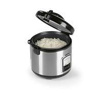 GOURMETmaxx Cuociriso compatto e vapore, 1 l, con inserto per vapore, pentola da giardino, cucchiaio da riso e misurino, funzione di mantenimento del calore, ideale per piccole famiglie e single,