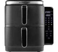 GOURMETmaxx FryUp Friggitrice ad aria calda verticale a doppia camera | Airfryer verticale | Display touch pieghevole | 32% salvaspazio | Capacità 10 l | Friggitrice ad aria calda 2 camere