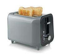 GOURMETmaxx 2 Dischi Toaster 800W Grigio con Scaldapanino Funzione Scongelamento