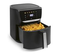 GOURMETmaxx AirGenius - Friggitrice ad aria calda da 5,5 l, friggitrice con 7 programmi, mini forno, a basso contenuto di grassi e deliziosa per 3-5 persone, friggitrice ad aria calda con display a