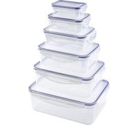 GourmetMaxx Contenitore Kit da 6 PP, Silicone Trasparente, Blu 14943