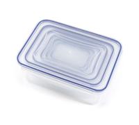 GourmetMaxx 14943 Contenitore Kit da 6 PP, Silicone Trasparente, Blu