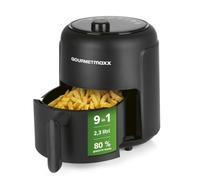 GOURMETmaxx Friggitrice ad aria calda 2,3l | Ideale per friggere, grigliare, arrostire etc. | Preparazione particolarmente povera di grassi | Timer | Spegnimento automatico | 1000W [Nero]