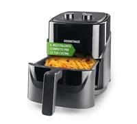 GOURMETmaxx Friggitrice ad aria calda, 3,2 l, 1300 W, nera, meccanica con timer e regolatore di temperatura, friggitrice compatta per friggere, arrostire, grigliare e riscaldare a basso contenuto di
