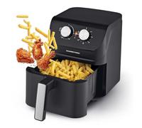 GOURMETmaxx Friggitrice ad aria calda, 4 l, con funzione timer e elemento riscaldante in acciaio inox, pratico preriscaldamento e mantenimento in caldo, inodore, risparmio energetico e quasi senza