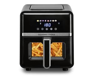 GOURMETmaxx Friggitrice ad aria calda - 5 litri | friggitrice con 6 funzioni, 8 programmi | mini forno - cibo basso contenuto di grassi per max. 4 persone | friggitrice ad aria calda con display a