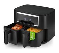 Gourmetmaxx Friggitrice ad aria calda Doppelkorb Doppia Camera 2x 4L Airfryer