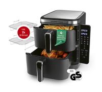 GOURMETmaxx Friggitrice ad aria calda Doppelkorb Doppia Camera Verticale