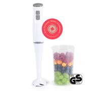 GOURMETmaxx Frullatore e frullatore - con robuste lame in acciaio inox | Blender elettrico con contenitore di miscelazione da 700 ml e miscelatore rimovibile | Design compatto con manici antiscivolo
