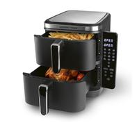 GOURMETmaxx FryUp Friggitrice ad aria calda verticale a doppia camera | Airfryer verticale | Display touch pieghevole | 32% salvaspazio | Capacità 10 l | Friggitrice ad aria calda 2 camere